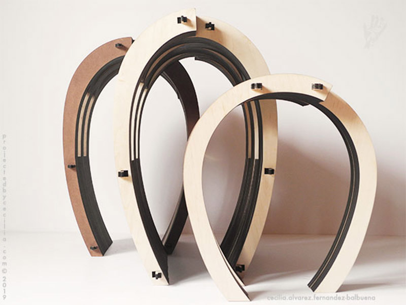 one compact wooden bench