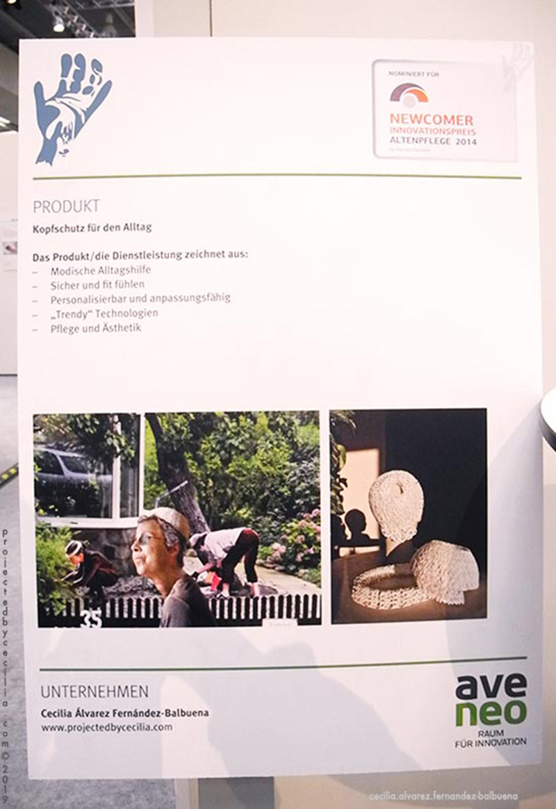 exhibition altenpflegemesse hannover 2014 newcomer innovationspreis nominiert kopfschutz